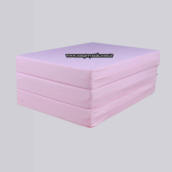 Katlanır Sünger Yatak Açık Pembe 2